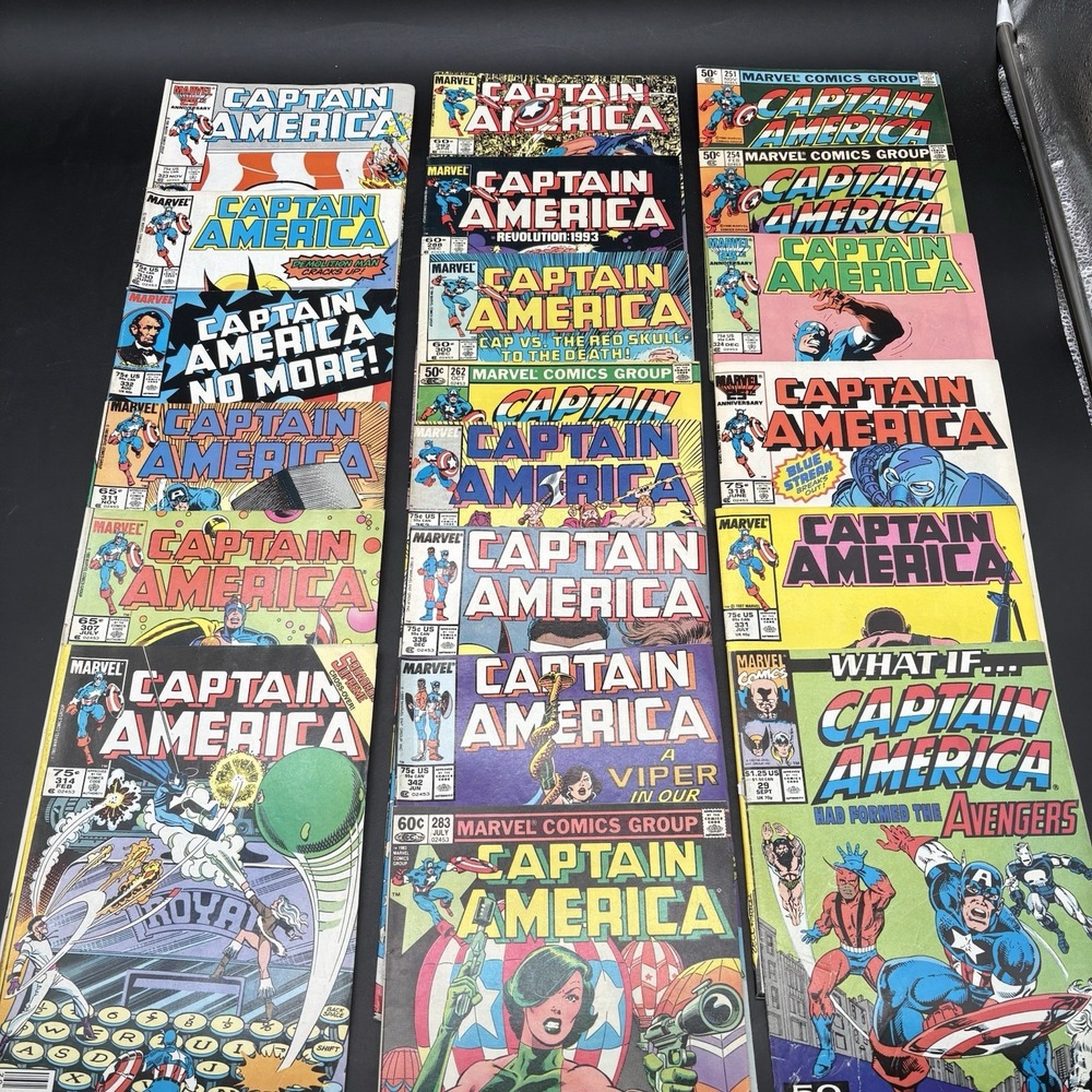 Marvel Captain America Comic Book Lot 18 Issues Mixed Good Bronze Copper Age - Picture 2 of 11